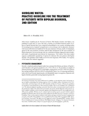 Guideline Watch for the Practice Guideline for the Tre