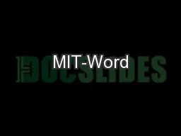 MIT-Word