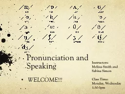 Pronunciation and Speaking