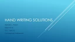Hand Writing Solutions