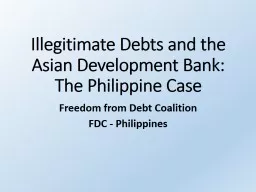 Illegitimate Debts and the Asian Development Bank: The Phil