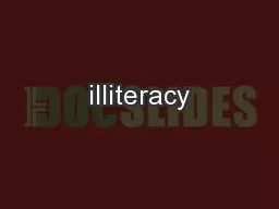 illiteracy