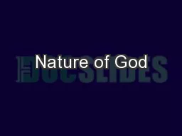 Nature of God
