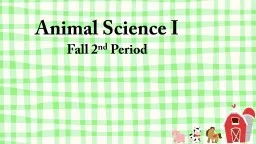 Animal Science I