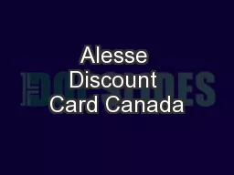 Alesse Discount Card Canada