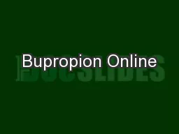 Bupropion Online