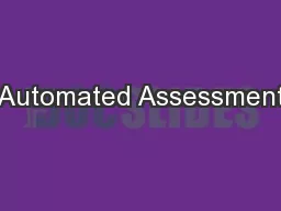 Automated Assessment