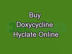 Buy Doxycycline Hyclate Online