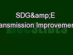 SDG&E Transmission Improvements