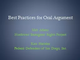 Best Practices for Oral Argument