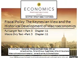 Fiscal Policy: The Keynesian View