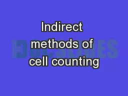 Indirect methods of cell counting