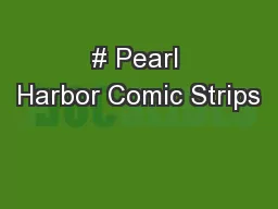 # Pearl Harbor Comic Strips