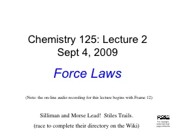 Chemistry 125: Lecture 2