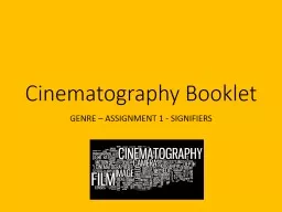 Cinematography Booklet
