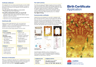 Birth Certificate Application Certicate entitlement Th