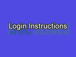 Login Instructions