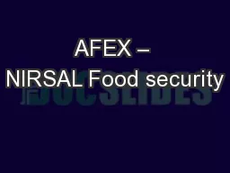 AFEX – NIRSAL Food security