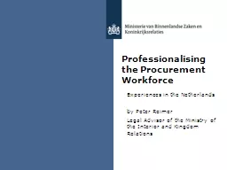 Professionalising the Procurement Workforce