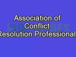 Association of Conflict Resolution Professionals