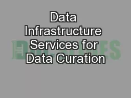 Data Infrastructure Services for Data Curation