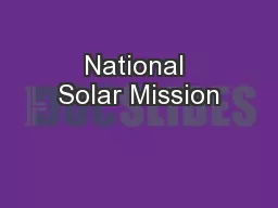 National Solar Mission