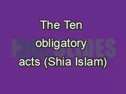 The Ten obligatory acts (Shia Islam)