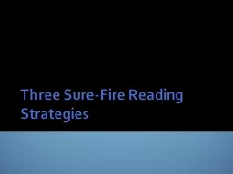 Three Sure-Fire Reading Strategies