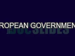 EUROPEAN GOVERNMENTS