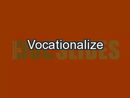 Vocationalize