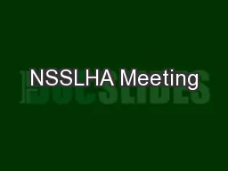 NSSLHA Meeting