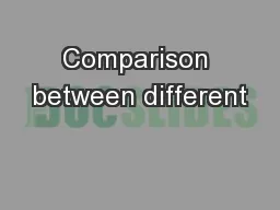 Comparison between different
