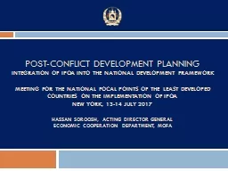 Post-conflict development planning