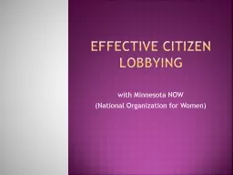 Effective citizen lobbying