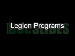 Legion Programs