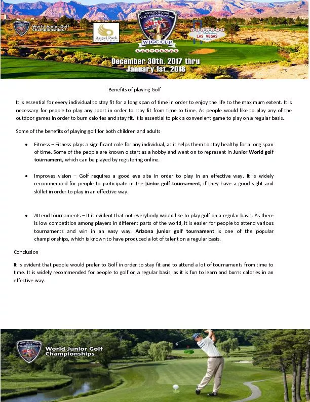 PDF-junior golf tournament