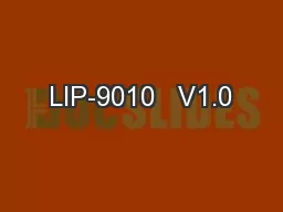 LIP-9010   V1.0