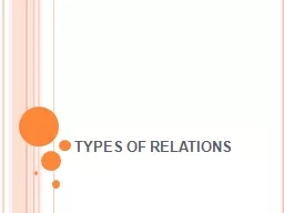 TYPES OF RELATIONS