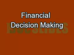 Financial Decision Making