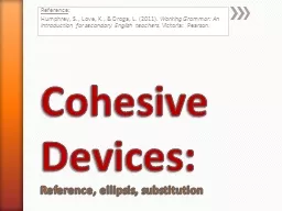 Cohesive Devices: