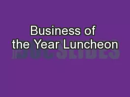 Business of the Year Luncheon