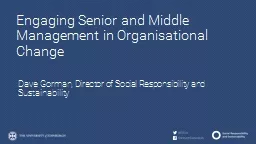 Engaging Senior and Middle Management in Organisational Cha