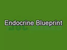 Endocrine Blueprint