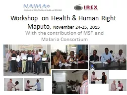 Workshop on Health & Human Right