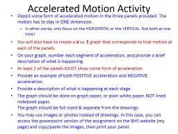 Accelerated Motion Activity
