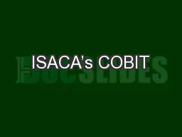 ISACA’s COBIT
