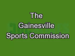 The Gainesville Sports Commission