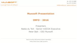 Munsoft Presentation