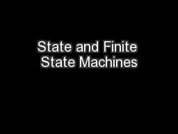State and Finite State Machines