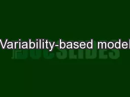 Variability-based model